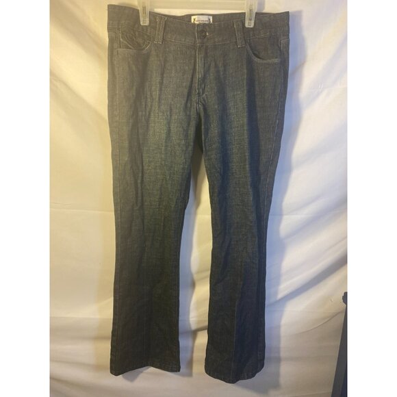 Levis Dark Wash Jeans Leg Trouser Style Low Rise Bootcut Womens Size 14  Pants L - Picture 2 of 2